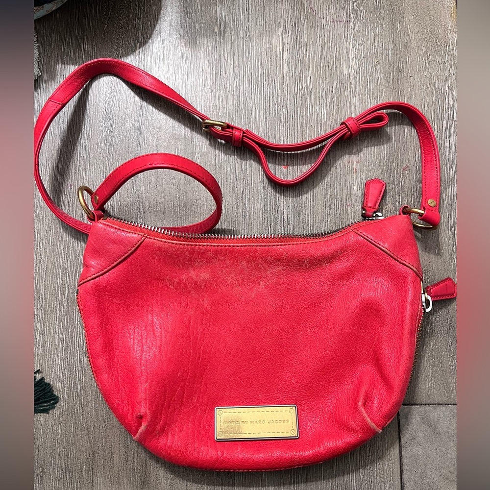 Marc Jacob’s half moon red purse well loved